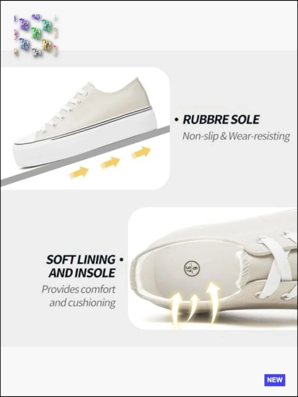 Platform Sneakers Classic Low Top PU Leather Casual Walking Shoes Women